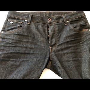 NEW G-star Raw 34/32 deconstructed blue jeans.